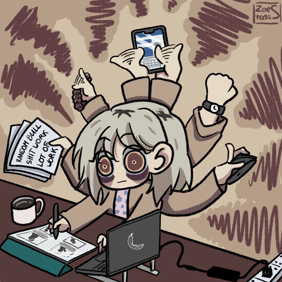 My daily week be like: 
#art #chibi
