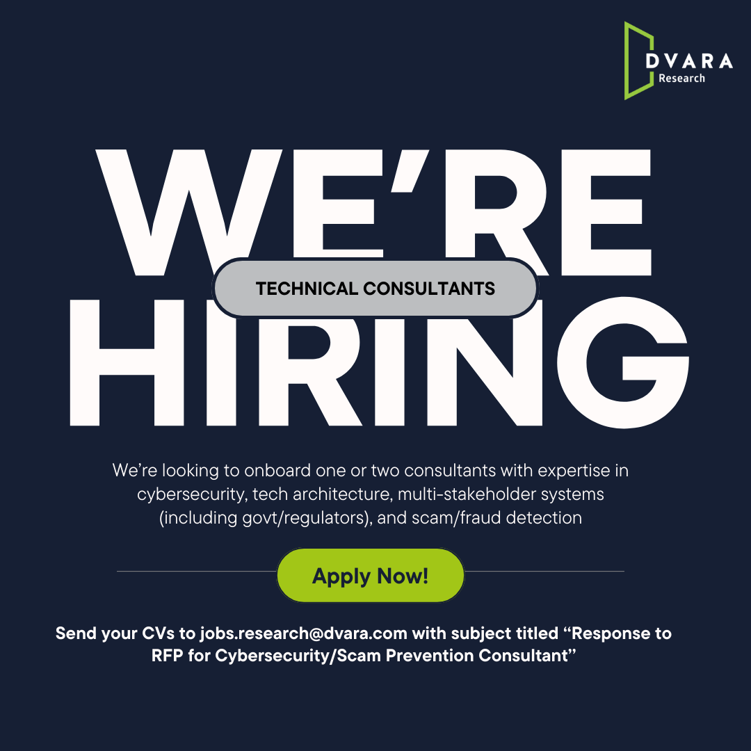 Dvara Research: Public Policy & Advocacy (@dvararesearch) on Twitter photo ๐๐'๐ซ๐ #hiring : ๐๐๐๐ก ๐๐จ๐ง๐ฌ๐ฎ๐ฅ๐ญ๐๐ง๐ญ๐ฌ
Dvara Research is inviting proposals from experienced tech consultants who has domain expertise in cybersecurity, tech architecture design and functioning, multi-stakeholder tech systems including government and regulatory ๐๐'๐ซ๐ #hiring : ๐๐๐๐ก ๐๐จ๐ง๐ฌ๐ฎ๐ฅ๐ญ๐๐ง๐ญ๐ฌ
Dvara Research is inviting proposals from experienced tech consultants who has domain expertise in cybersecurity, tech architecture design and functioning, multi-stakeholder tech systems including government and regulatory