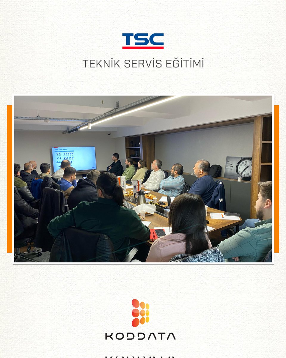 koddata's tweet photo. KODDATA olarak gerçekleştirdiğimiz TSC Teknik Servis Eğitimimiz yoğun katılım ile gerçekleşti. 

Yenilikçi TSC teknoloji ürünlerinin teknik detaylarına dair verilen eğitimde, verimliliği arttırmak ve hızlı sorun tespiti adına oldukça önemli bilgilere değinildi. https://t.co/byObvdg0w6
