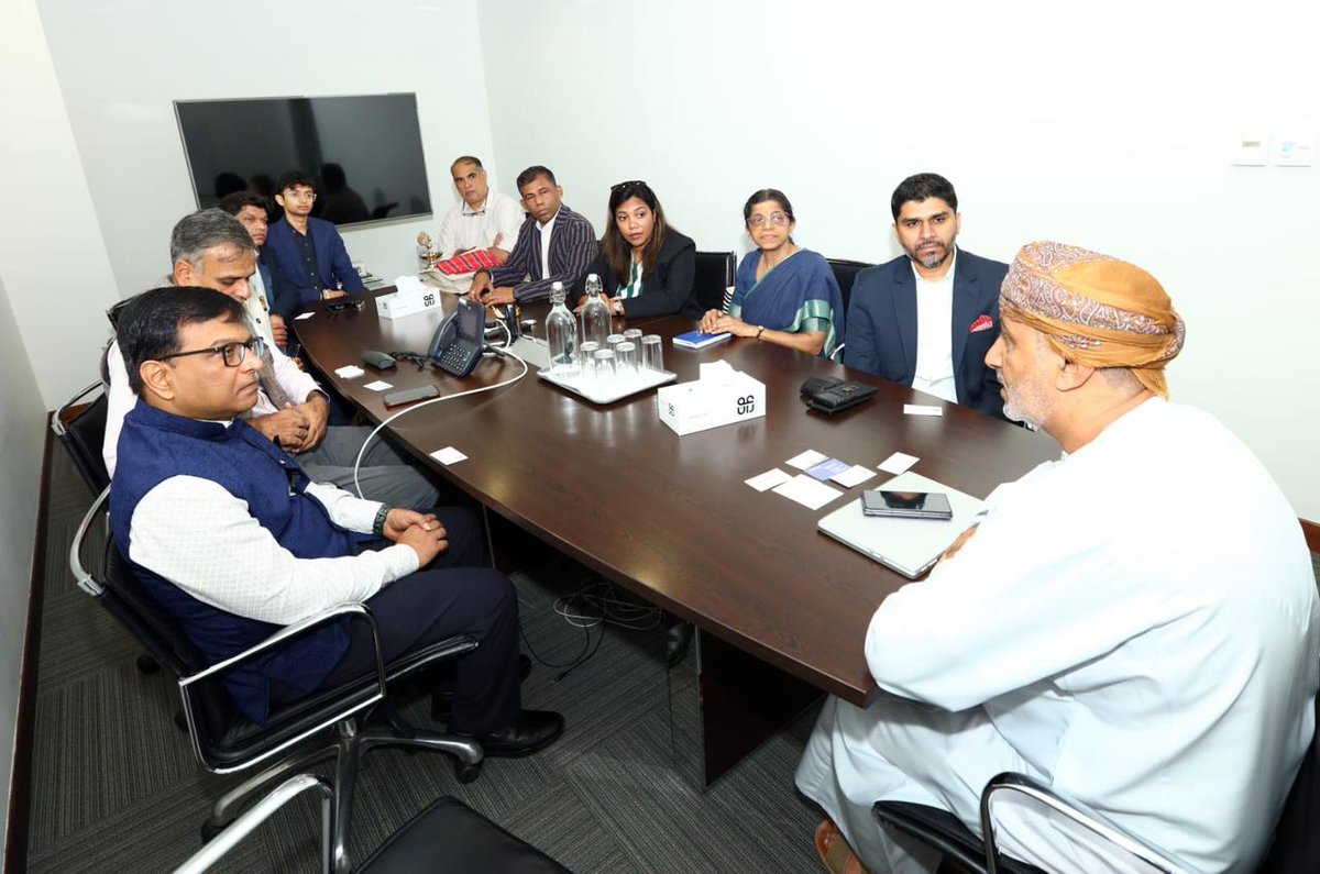 TourismGoa's tweet photo. The delegation from #GoaTourism, ahead of the #GoaRoadshow, led by Shri Shawn Mendes, OSD to the Hon. Tourism Minister of Goa, met with Shri Mohammed Khamis Al Ghufaili, Chief Operating Officer of Oman Tourism Development Company (OMRAN). The interaction focused on areas of mutual interest, fostering cooperation, and exploring opportunities for growth and diversification in the tourism sector. The delegation also included members of TTAG—Shri Jack Sukhija, Shri Sheikh Ismail, Shri Nahush Bargi, Shri Hanumant Naik, Ms. Tanisha Alves, and Shri Vedant Shah.
@RohanKhaunte @sanjeevahuja007