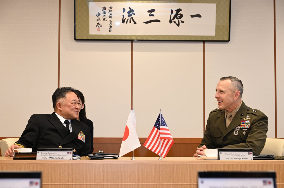 4月7日、統合作戦副司令官 俵 千城 海将は在日米軍副司令官 ジョージ