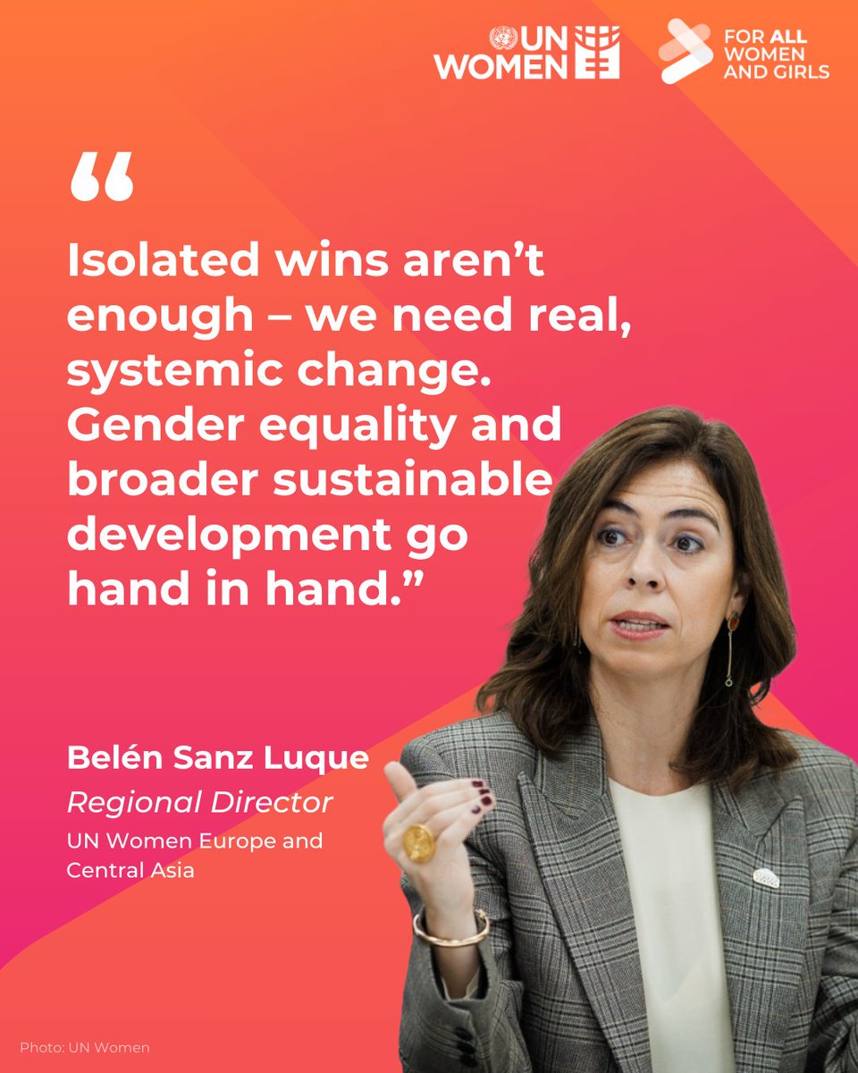 At the <a href="/UNECE/">UNECE</a> #RFSD2025, we reaffirmed that #GenderEquality is essential for sustainable development.

Persistent gaps call for bold action. Accelerating change means closing gaps in leadership, opportunity &amp; safety for women &amp; girls.

The time to act is now. #ForAllWomenAndGirls