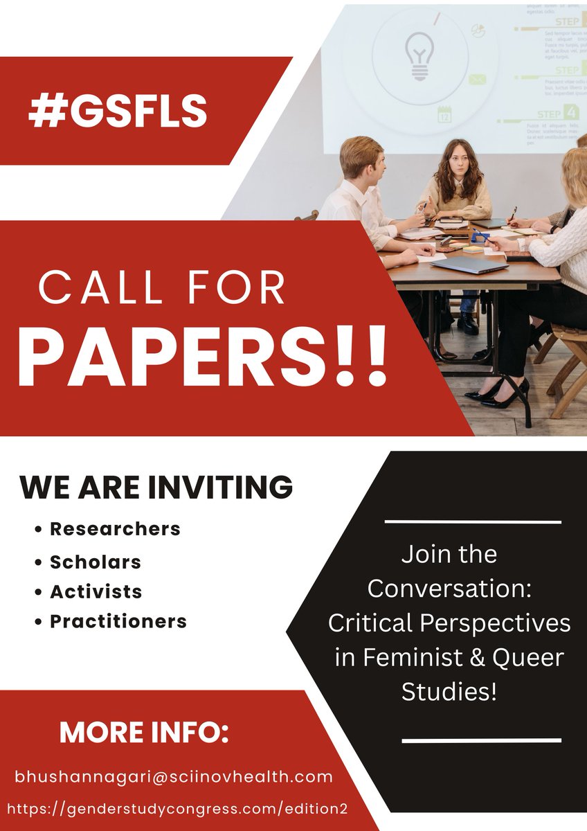 📢 Call for Papers!

Join us at #GSFLS2025 in Vancouver for critical conversations in #Feminist &amp; #LGBTQStudies! 🌈✊🏽

Researchers, activists, scholars &amp; practitioners — we want your voices!

📝 Submit now: genderstudycongress.com/edition2/
🔁 Tag a friend or colleague who should submit!