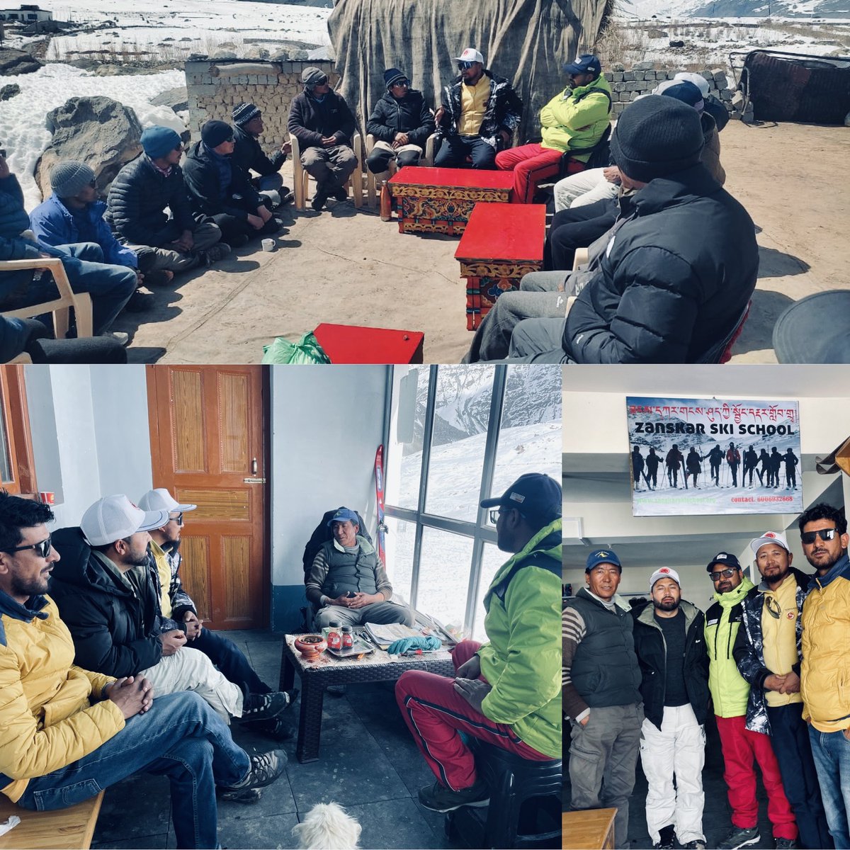 LadakhSki's tweet photo. The Ladakh Ski and Snowboard Association (LSSA) meeting with Zanskar members and Ating locals.

Aimed to Overview of Winter Activities,New Memberships ,training,Selection Trials Skiing Courses.
LSSA assured support for uplifting Zanskar in winter sports.
@airnewskargil 
@zankskar https://t.co/DnZxMk4J9W