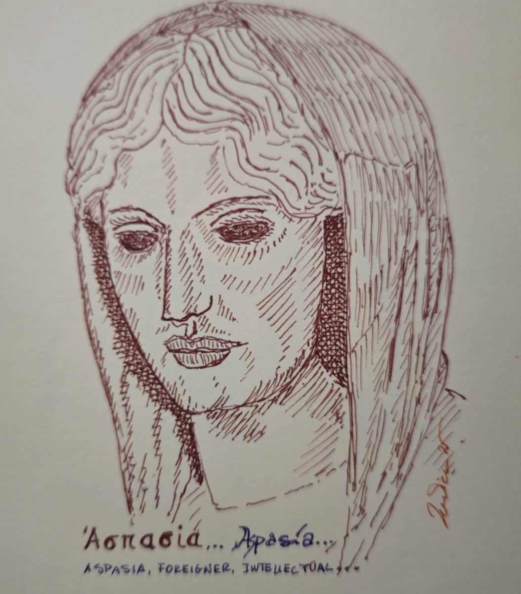 ArtJordian's tweet photo. Wonderful Women V... Aspasia... #artoftheday #artofinstagram #inksketch #inkdrawing #inkart #lleida #catalunya #wonderfulwoman #aspasia #intellectual https://t.co/mc04RJvsWr