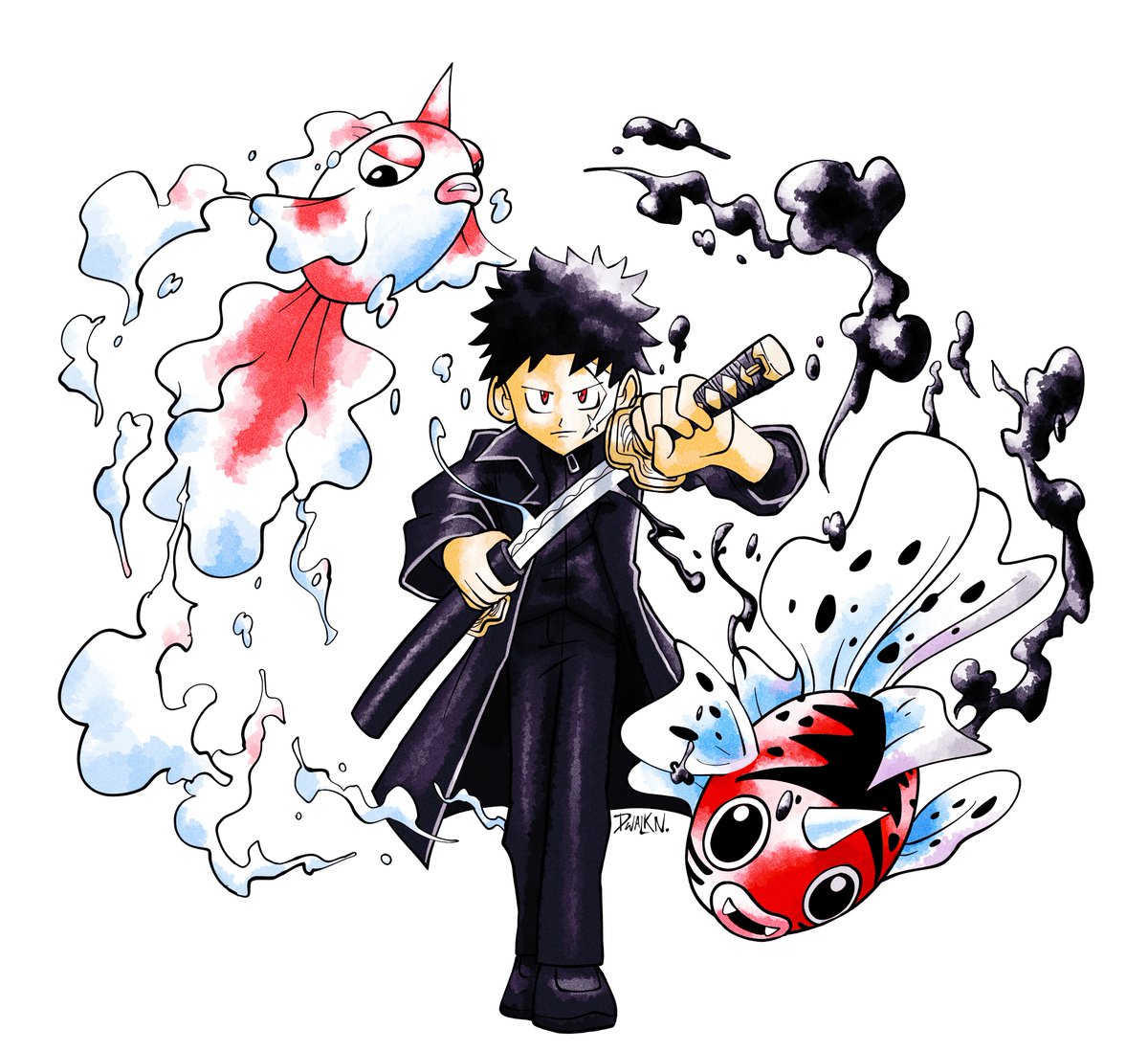 DWalkn's tweet photo. Hi #PortfolioDay 
I’m Walk, I mostly create Pokemon crossovers with characters from other universes. https://t.co/BxcdY9tTYs