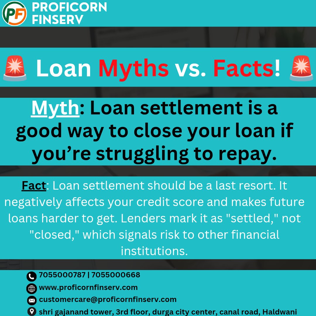 Proficorn's tweet photo. 🚨 Loan Myths vs. Facts! 🚨
Confused about loans? We’re here to help! 💡💰
📞 Contact us today for expert loan advice!

#LoanMyths #FinancialFacts #LoanConsultancy #CarLoans #CreditScoreTips https://t.co/ezNChjHjnL