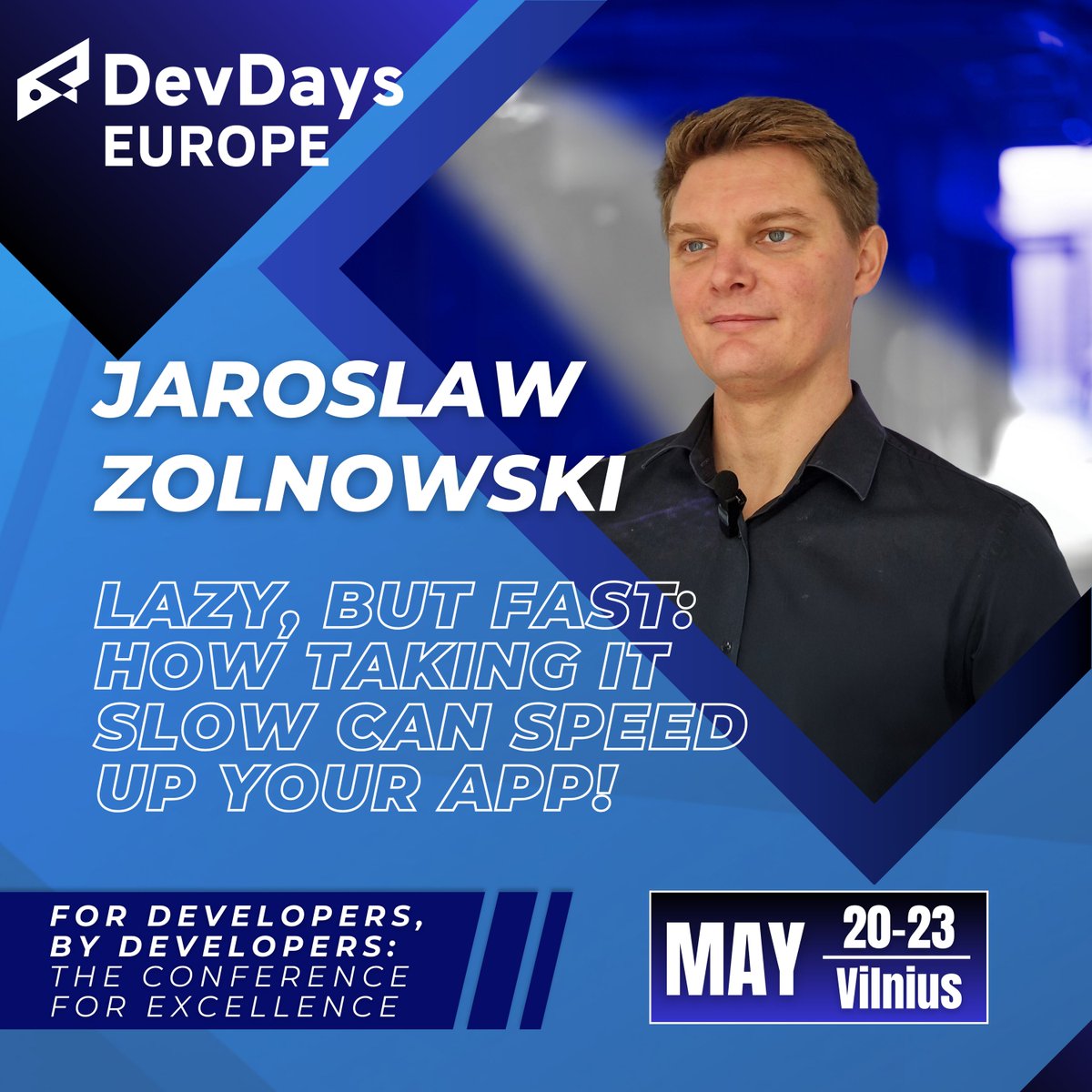 DevDays Europe (@devdayseurope) on Twitter photo Who says laziness is bad? 😎
Join <a href="/JarekZolnowski/">Jarosław Żołnowski</a> at DevDays Europe 2025 and learn how lazy loading, @ defer blocks, and more can speed up your app! 🚀
Click and get your ticket 👉 devdays.lt Who says laziness is bad? 😎
Join <a href="/JarekZolnowski/">Jarosław Żołnowski</a> at DevDays Europe 2025 and learn how lazy loading, @ defer blocks, and more can speed up your app! 🚀
Click and get your ticket 👉 devdays.lt