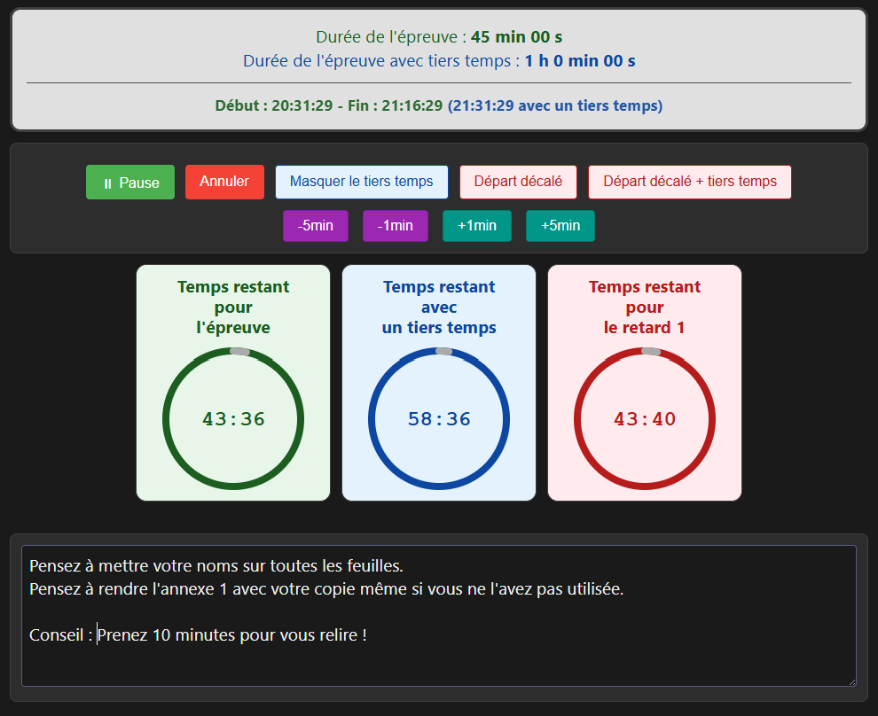 Jean-Yves Labouche (@jy_labouche) on Twitter photo Cette minuterie inclusive pour évaluations et examens est accessible sur la Forge des Communs Numériques Educatifs. Toutes les fonctionnalités utiles pour vos salles de classe et d'examens.
<a href="/LeLibreEdu/">Le Libre Éducatif</a> <a href="/framaka/">Alexis Kauffmann</a> <a href="/Edu_Num/">Éducation Numérique</a> @namm Cette minuterie inclusive pour évaluations et examens est accessible sur la Forge des Communs Numériques Educatifs. Toutes les fonctionnalités utiles pour vos salles de classe et d'examens.
<a href="/LeLibreEdu/">Le Libre Éducatif</a> <a href="/framaka/">Alexis Kauffmann</a> <a href="/Edu_Num/">Éducation Numérique</a> @namm