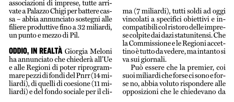 profgviesti's tweet photo. Si vogliono destinare risorse del Fondo Sviluppo e Coesione (80% Sud) alle imprese colpite dai dazi (dal Fatto).
Il Governo Meloni continua imperterrito con la rapina delle risorse destinate al Mezzogiorno https://t.co/vARmmUmB1l