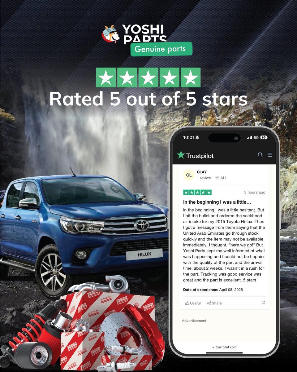 YoshiParts's tweet photo. Thank you so much for your kind review! π
We appreciate your support and look forward to assisting you again!
#SpareParts #ToyotaParts #NissanParts #GenuineParts #OemParts #YamahaParts #MazdaParts #LexusParts #InfinitiParts #HyundaiParts #KiaParts #KawasakiParts #HondaParts https://t.co/L6O7ZJ8FhP
