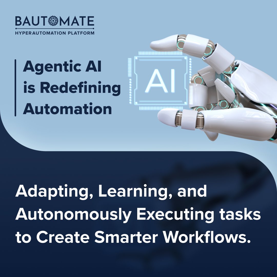 Bautomate_BPA's tweet image. Agentic AI – The Autonomous Automation Partner

From static to seamless—autonomy is here. Ready to experience the change? Connect with our experts now!

#Bautomate #DigitalTranformation #Automation #AgenticAI #GenAI #IDP #OCR #BPM #RPA #BPA #coPilot #NLP #InvoiceAutomation…
