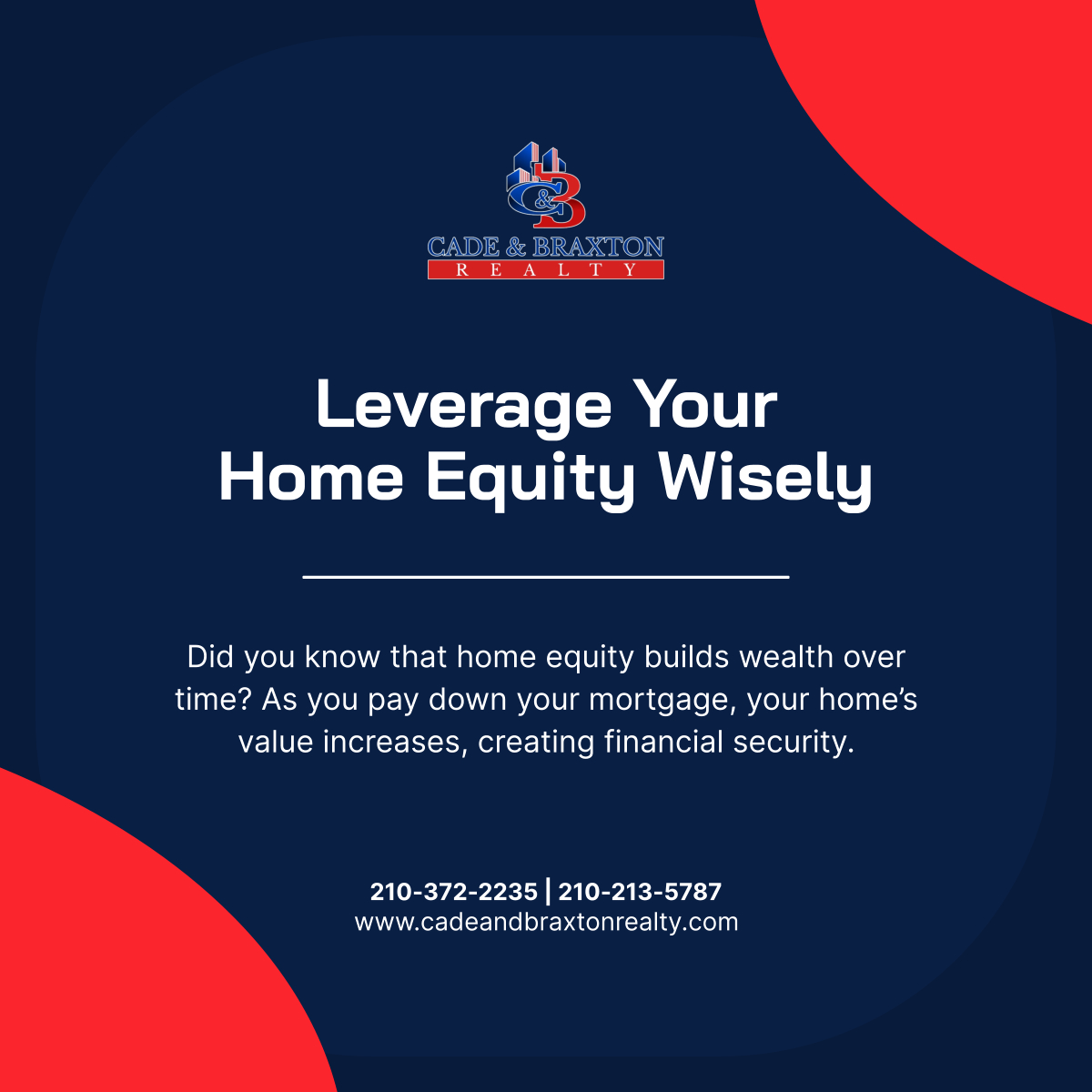 cadenbraxton's tweet photo. Home equity is a powerful financial tool! Investing in property today can lead to long-term wealth. 

#SanAntonioTX #RealEstate #HomeEquity https://t.co/iK8vYRiNwP