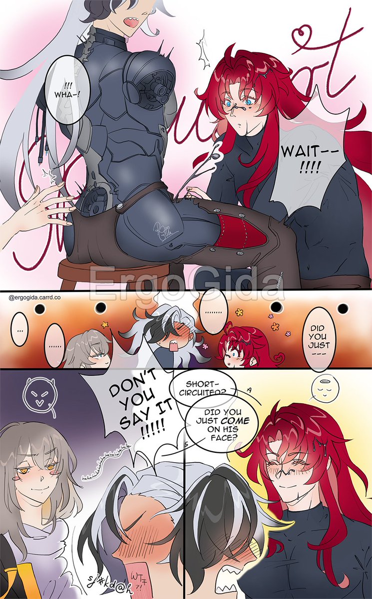 AND WE ARE FINISHED WITH OUR <a href="/BangBoothill/">Aim for the Heart: A Boothill Reverse Bang!</a> PIECES!!
Posting time guys!!😊
(read L to R)
🌹🔫
#Argenthill 

and you can READ my WONDERFUL partner's accompanying fic on ao3! 🔗👇
GIVE THEM A READ!!!! IT'S AMAZING! IT'S SILLY! IT'S ADORABLE!!!!!!!! I LOVEEEE
💖💖💖💖💖💖💖💖💖💖💖💖