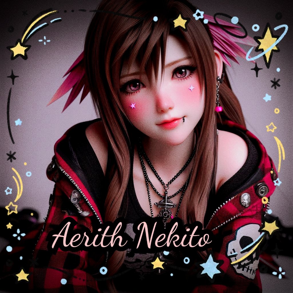 Me encanto crear a los personajes de Final Fantasy VII en versión Emo