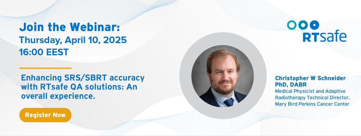 There is still time to register for our upcoming webinar on April 10, at 16:00 EEST, titled ’Enhancing SRS/SBRT accuracy with RTsafe QA solutions: An overall experience.’

Register now at the link below 👉 rt-safe.com/webinar-enhanc…