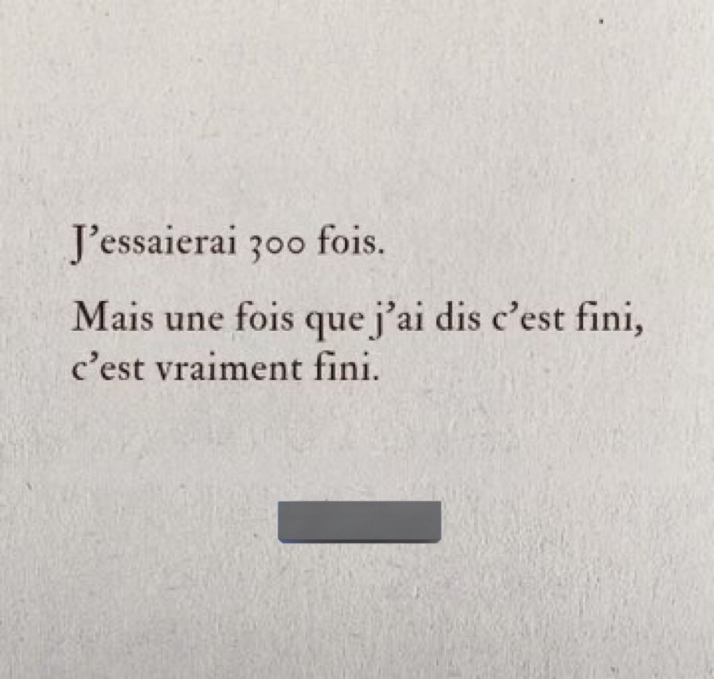 C’est vraiment fini 🥰
