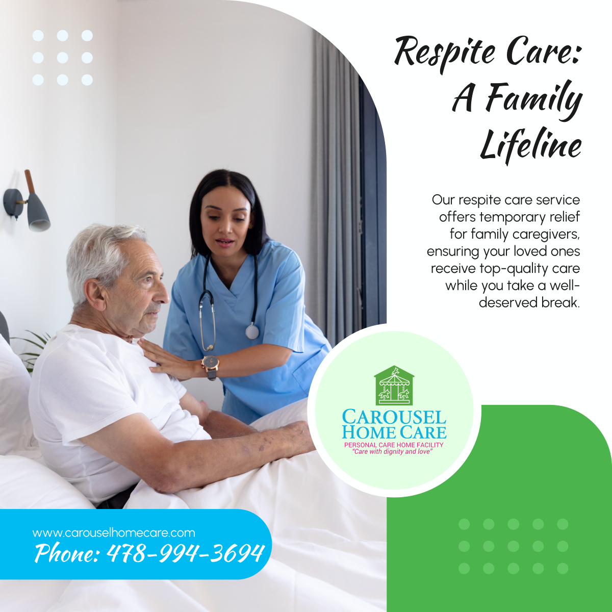 carouselhc's tweet image. Need a break from caregiving? Our respite care service provides compassionate short-term care for your loved ones. Reach out to learn more! 

#ForsythGA #AssistedLiving #RespiteCare