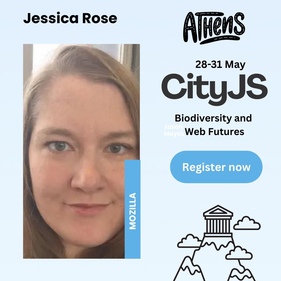 cityjsconf's tweet image. We're so excited to have @jesslynnrose at #CityJSAthens! She'll dive into how the wild, weird web is being stripped by platforms & #AI sludge—and how we can reclaim its beauty. 🌱💻
Join us: athens.cityjsconf.org
#javascript #html #programming #coding #css #java #python…