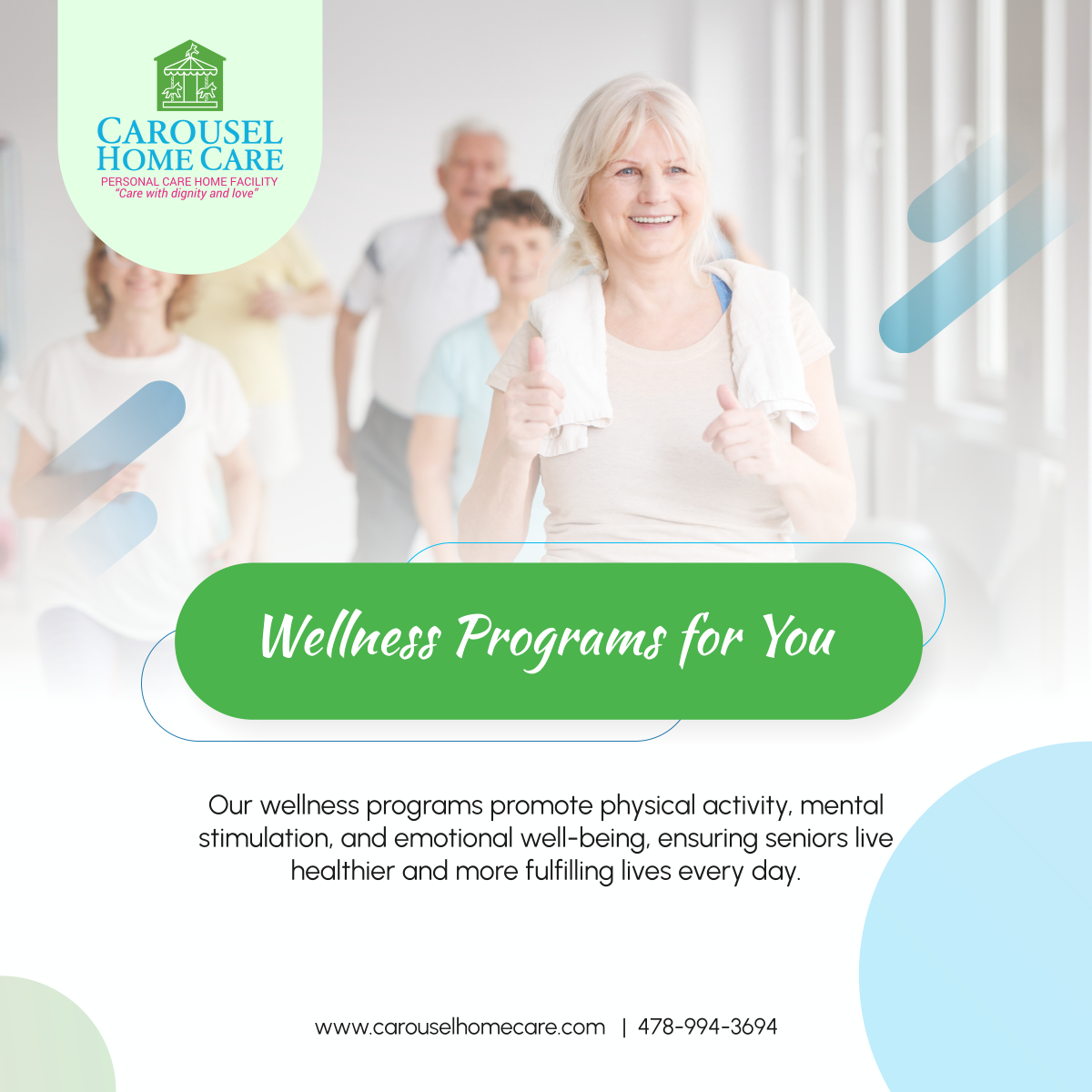 carouselhc's tweet image. Prioritize wellness with our personalized programs! From exercise to mental stimulation, we ensure seniors stay active and engaged. Call us for details! 

#ForsythGA #AssistedLiving #WellnessMatters
