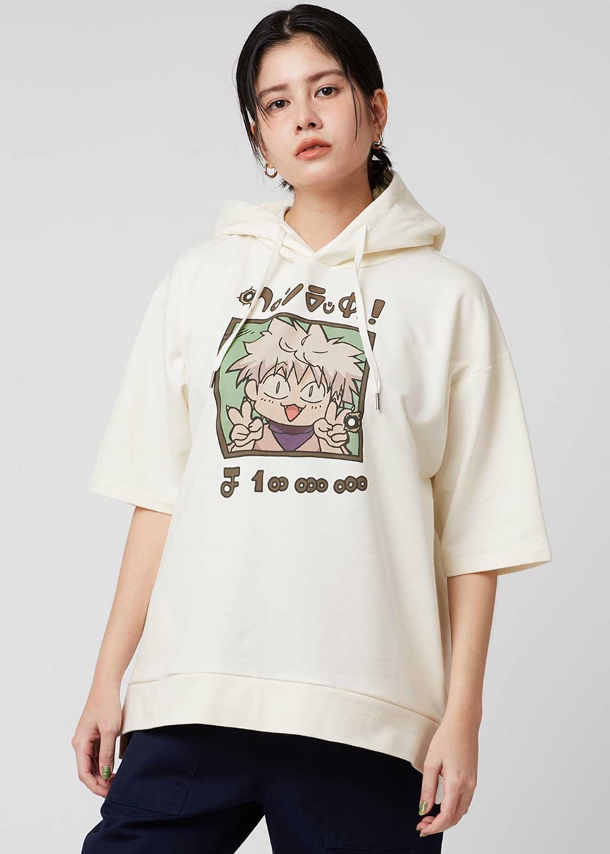 graniph HUNTER×HUNTERコラボ　キルア　半袖パーカー　Lサイズ