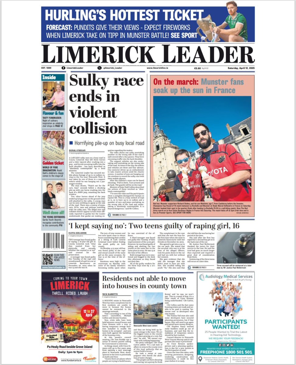 🤿⤵️ Dive into today’s Limerick Leader and soak up the latest news from across the city and county that you need to know, now #buyapaper 
Epaper 👉 epaper.limerickleader.ie