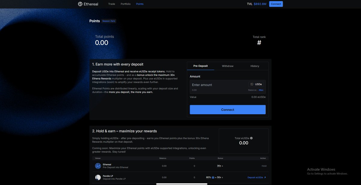 ⭐️Ethereal Retroactive Season Zero⭐️

1⃣ Go to : deposit.ethereal.trade/points?ref=9IN…