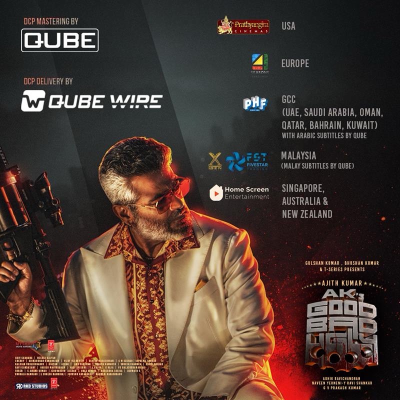 qubecinema's tweet photo. From our mastering suite to multiplexes worldwide. #GoodBadUgly starring #ActorAjithKumar is on its way.
#DCPMastering #ContentMastering #DCPDelivery #electronicdelivery #Qube #QubeWire https://t.co/ES9MG27Bsb
