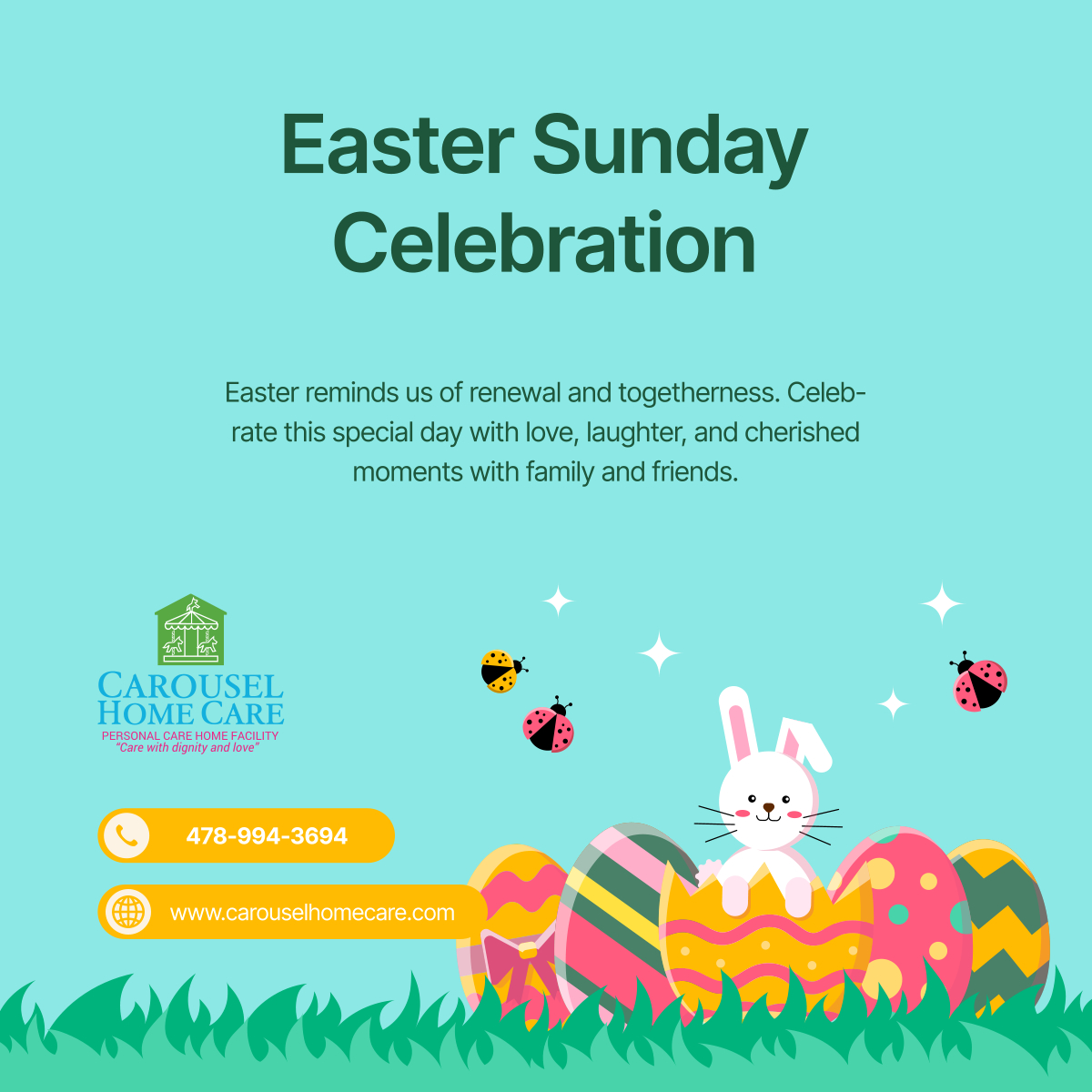 carouselhc's tweet image. Happy Easter! May this day bring joy, peace, and special moments with loved ones. Wishing you a wonderful holiday celebration! 

#EasterSunday #FamilyTime #SpringJoy