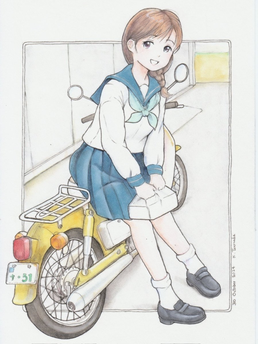 「#原付の日 」|Kaz Tsuruokaのイラスト
