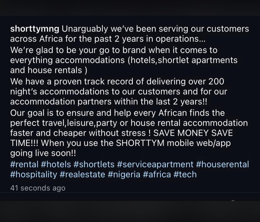 ShorttymNg's tweet photo. Our goal is to ensure and help every African to find the perfect travel, leisure,party or house rental accommodation for their preferred budget faster and stress free !! SAVE MONEY SAVE TIME!! when you use Shorttym digital platform!
#deprem #bookings https://t.co/P9B0lgOTdJ