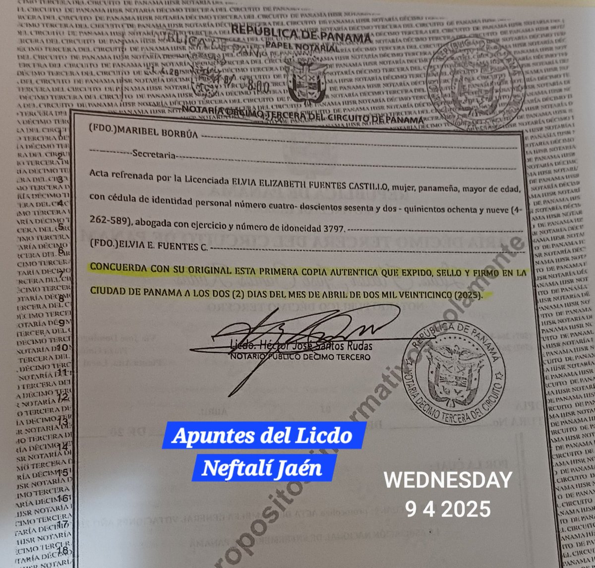 NeftaJaen19PA's tweet photo. ⚖️ ACTA DEFECTUOSA ⚖️
Directiva de la Asociación Nacional de Enfermeras presentó en Registro Público, el ACTA de una Asamblea que denominan Elección de Junta Directiva y se la han suspendido con más de 10 errores.!
Hasta el Protocolo del Notario Hector Santos R., tiene errores😳 https://t.co/YxciwYOCpz