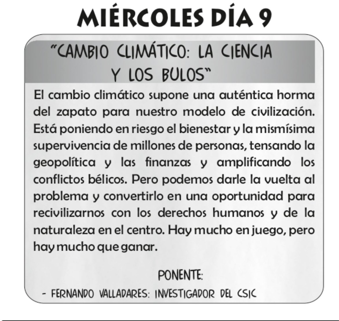 Esta tarde continúa la Semana de Ecología en el #BarrioCovadonga y lo hacemos con Fernando Valladares: Investigador del CSIC,  que viene a hablarnos del #CambioClimatico, la ciencia y los bulos.

Os esperamos a todos a partir de las 19.30h
#haciendobarrio #torrelavega #SemEcol25