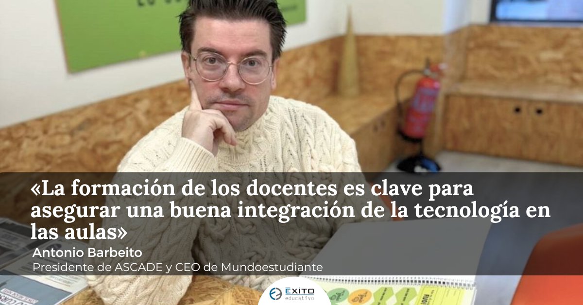 🎤 ENTREVISTA. <a href="/barbeitovila/">antonio  barbeito</a>, CEO de <a href="/mundoestudiante/">Mundo Estudiante</a>, comparte su perspectiva sobre la decisión de la C. de Madrid de limitar el uso de dispositivos digitales en las aulas.

🔗 exitoeducativo.net/antonio-barbei…

#Educación #Tecnología #InnovaciónEducativa #LasEntrevistasDeÉxitoEducativo