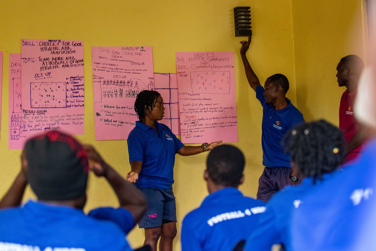 WatotoWasoka's tweet photo. Football 4 WASH: Training Coaches, Transforming Communities.
Why train community coaches? Because they’re not just game-changers, they’re life-changers.
One coach = many lives.
One pitch = a safe space.
Train a coach. Multiply the impact.
#Football4WASH #FootballForTheGoals https://t.co/2LIWe8mmu3