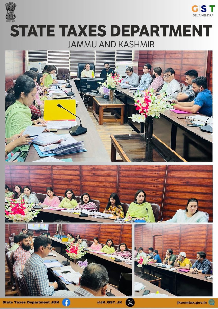 J&K State Taxes Department (@jk_gst_jk) on Twitter photo Additional Commissioner of State Taxes Department, Jammu <a href="/Hinamrita1974/">Namrita Dogra</a> chaired a significant meeting with all the STO's of Jammu region Additional Commissioner of State Taxes Department, Jammu <a href="/Hinamrita1974/">Namrita Dogra</a> chaired a significant meeting with all the STO's of Jammu region