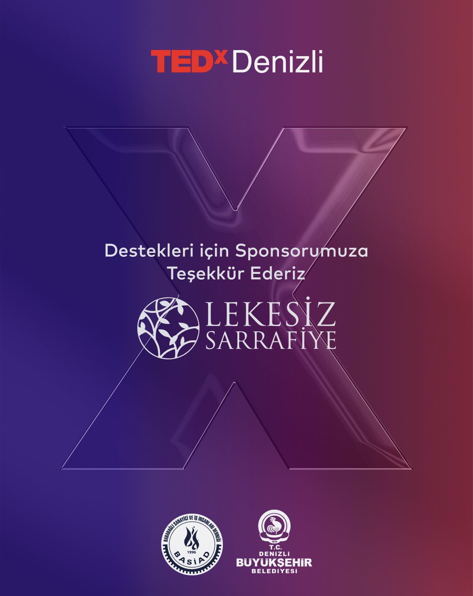 tedxdenizli's tweet photo. Destekleri için sponsorumuza teşekkür ederiz.

#tedxdenizli https://t.co/QbLIuG50xE