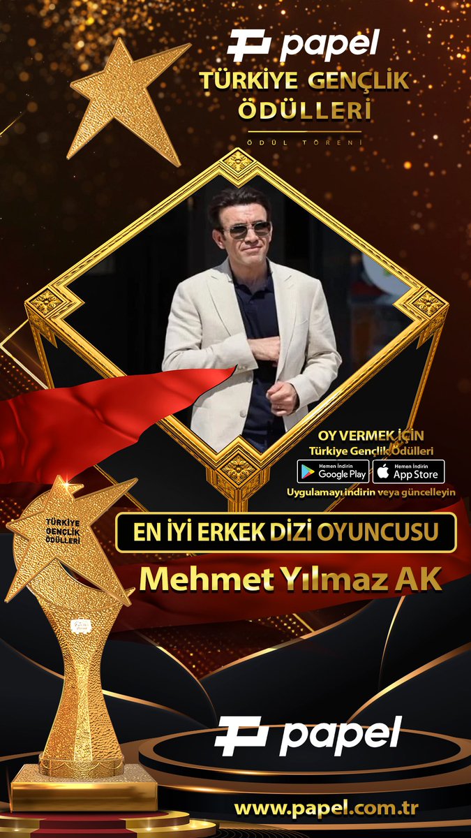 Papel Türkiye Gençlik Ödülleri oylama süreci başladı. Türkiye Gençlik Ödülleri uygulamamızı indirip  tüm kategorilerde oy kullanabilirsiniz.

#PapelTürkiyeGençlikÖdülleri
#eniyierkekdizioyuncusu