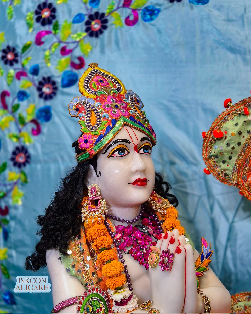 IskconAligarh's tweet photo. Darshan of Sri Nitai Mayapur chandra, Sri Arjun Varshney Krishna (09/04/2025). https://t.co/JTShIdqyvI