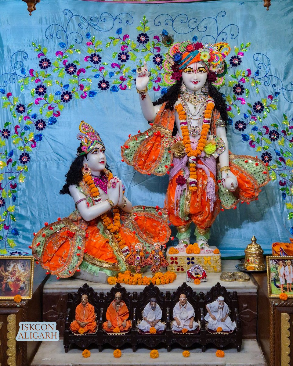 IskconAligarh's tweet photo. Darshan of Sri Nitai Mayapur chandra, Sri Arjun Varshney Krishna (09/04/2025). https://t.co/JTShIdqyvI