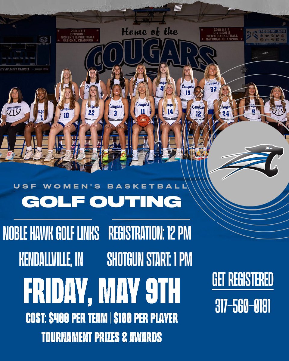 LadyCougBBall's tweet image. USF WBB GOLF OUTING!

We’re ONE MONTH away from our annual golf outing! Get registered today! 

Interested in sponsoring? Reach out for more information!