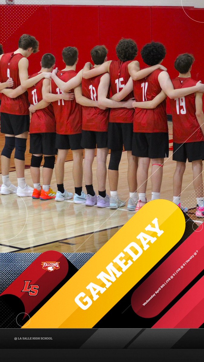 We are traveling to La Salle tonight with all 3 teams! Match times are 5, 6, and 7 PM! Let’s go, boys! 💪🏻