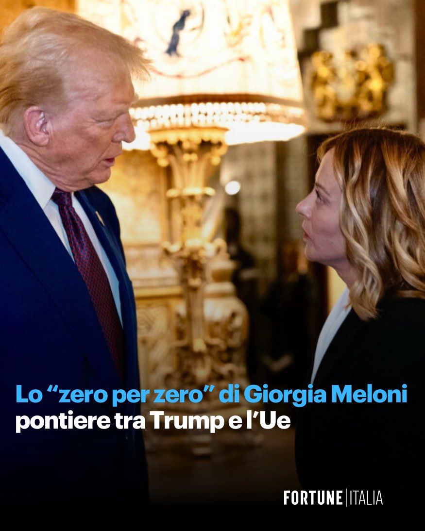 Il presidente del Consiglio Giorgia Meloni si recherà in visita a Washington con il motto "zero per zero" pronto per il confronto. #Meloni #Washington #Politica

Leggi qui l'editoriale del Direttore <a href="/AnnalisaChirico/">Annalisa Chirico</a> 👇

fortuneita.com/2025/04/09/lo-…