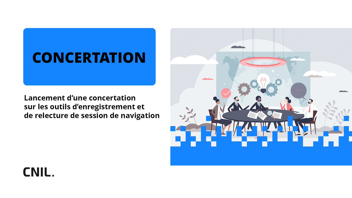 CNIL's tweet image. La CNIL organise une #concertation avec les parties prenantes sur les outils d’enregistrement et de relecture de session de navigation afin d’établir des recommandations pratiques pour les acteurs concernés. Pour en savoir plus 👉 cnil.fr/fr/concertatio…