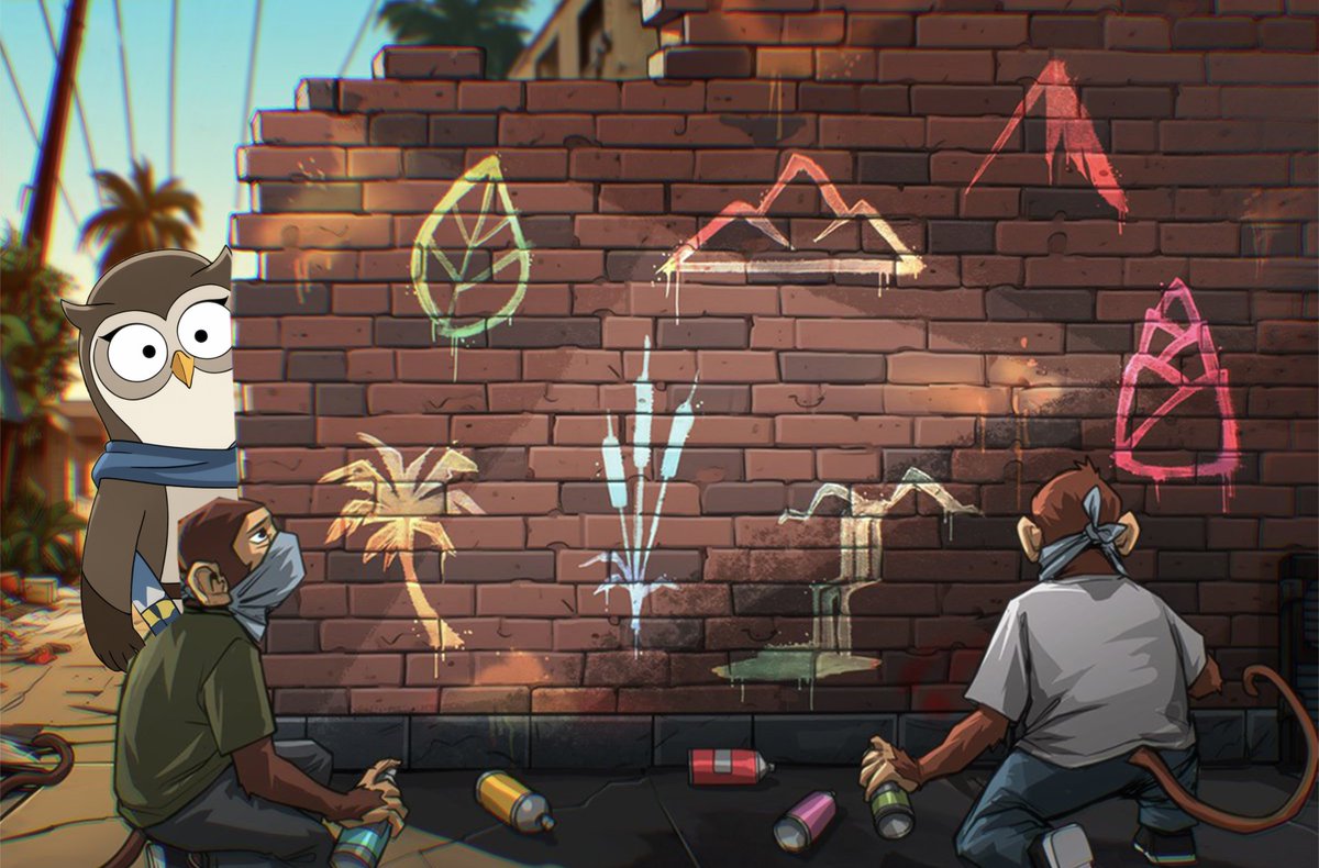 OwlsLabs's tweet photo. 🦉Owls x @playtheheist 🦍

Bananas, loot, spray cans, and feathers are about to fly. Let the cross-chain chaos begin. 🍌💰🎨

ME 🦉:https://t.co/HYtshkOJJY
ME 🦍:https://t.co/DKKgOrZEox https://t.co/dM1DyOOUGX