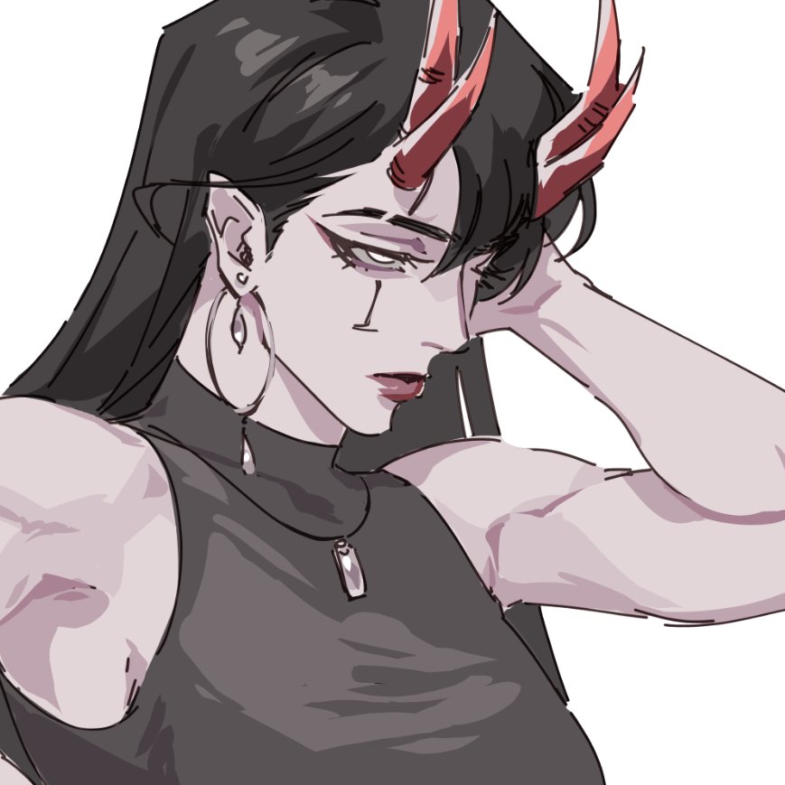 Quick color sketchin my oc from 2021. I miss her real much!