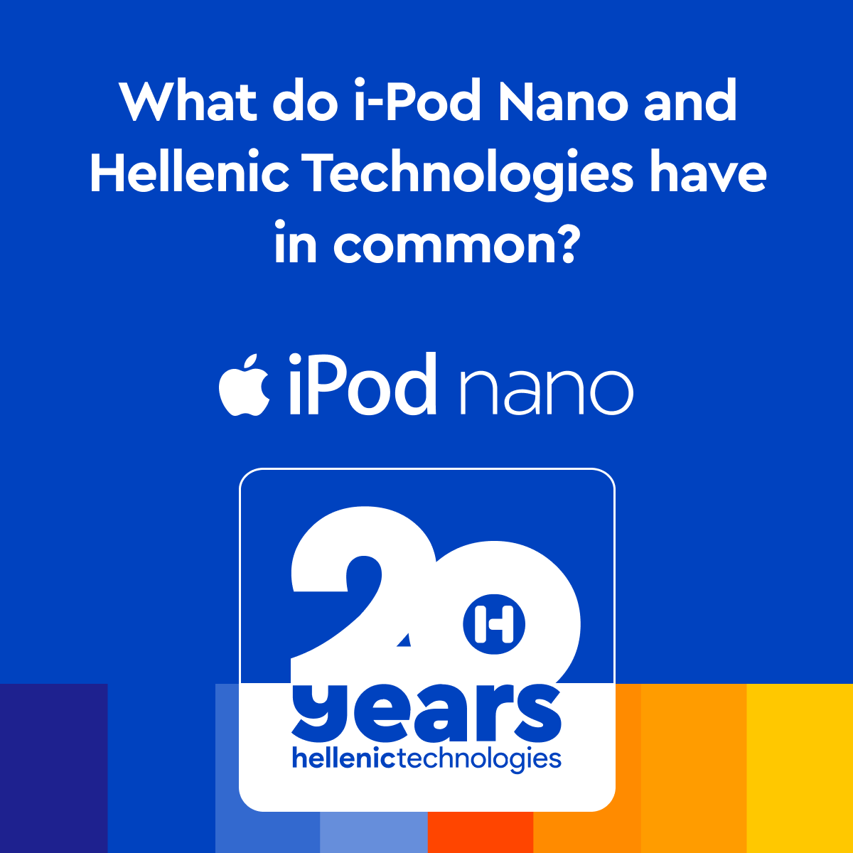 _HTA_'s tweet photo. They both launched in 2005 — small in size, big in ambition. The iPod Nano changed how we listened. Hellenic Technologies changed how brands are heard. 

#iPodNano #Since2005 #DigitalThrowback #TechEvolution #HellenicTechnologies https://t.co/5YUP6lvVvs