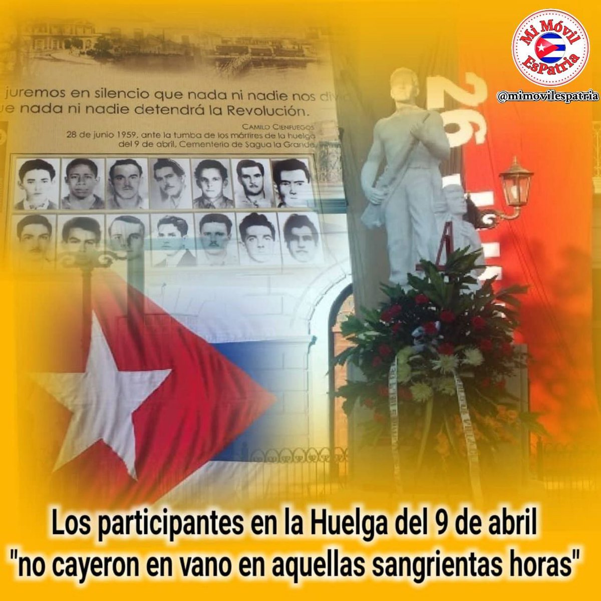 #VillaClara | Una de las páginas más gloriosas de la historia de #Cuba fue escrita el 9 de abril de 1958.

💬 Aque día se luchó y murió en todo el país. Sagua la Grande fue ejemplo de heroísmo

#CubaViveEnSuHistoria