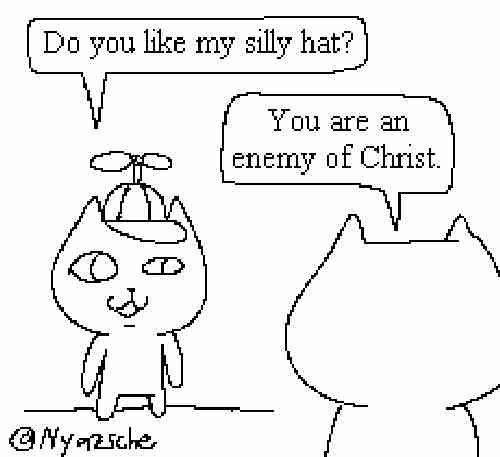 BryceDunio's tweet photo. Literally just this meme when Protestants go incomprehensibly feral against Catholics https://t.co/cBoEVgI6sX