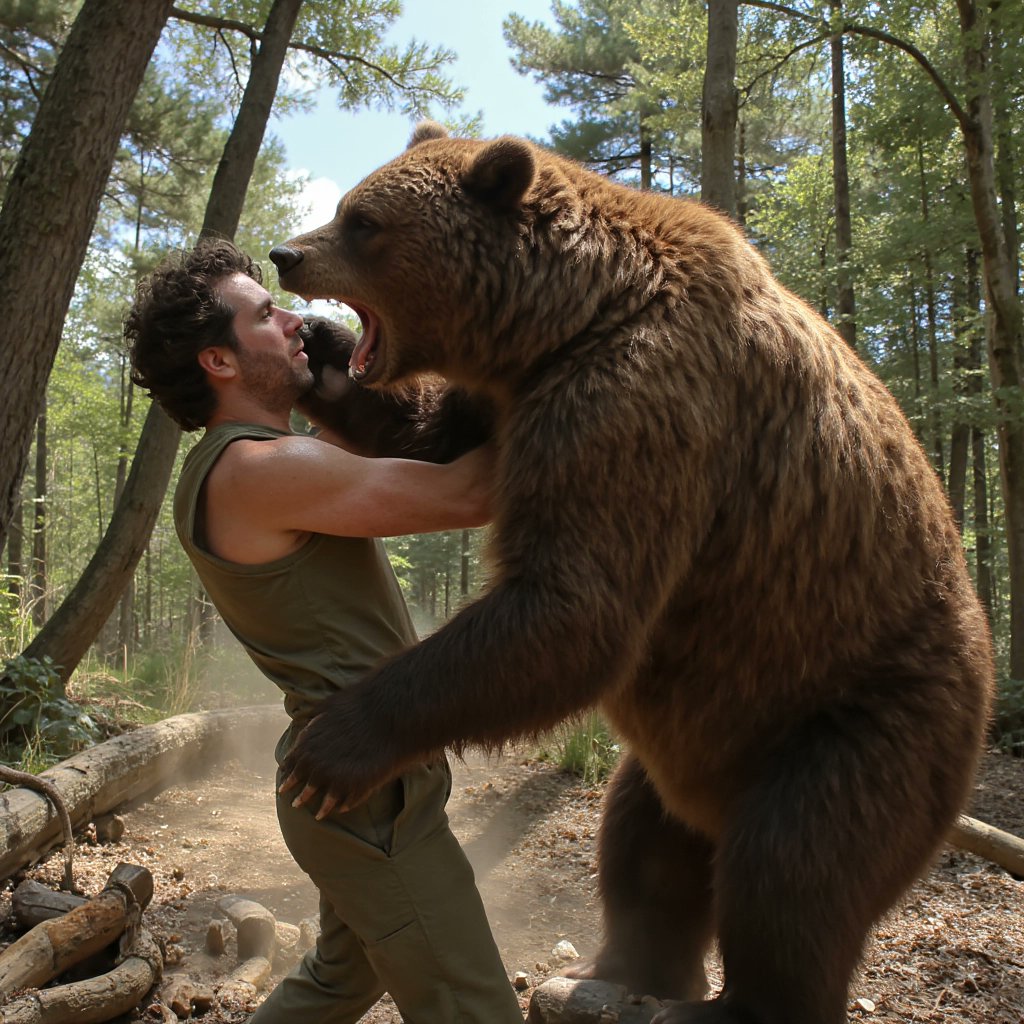 jeffreyposner's tweet photo. What happens when you face a challenge head-on? Jeff engages with a bear, sparking curiosity about risks and rewards. Discover how to seize opportunities! https://t.co/qFyBb2wTlj https://t.co/rDp2nY1tkq